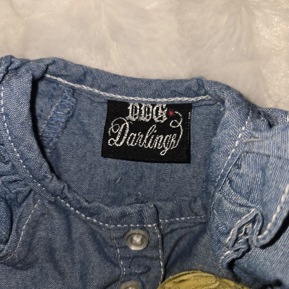 Darling Denim and Floral Kids Dress - Picture 2 of 5